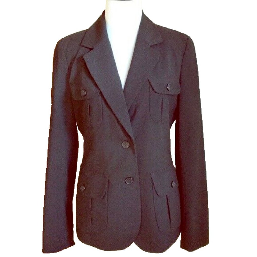 Kenneth Cole Reaction Charcoal 4 pocket Blazer. Size 6